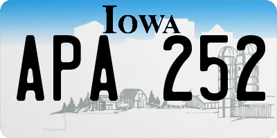 IA license plate APA252