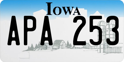 IA license plate APA253