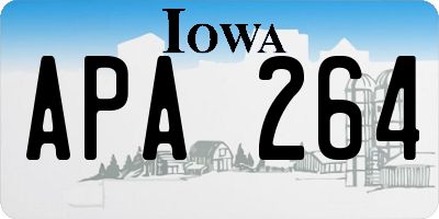 IA license plate APA264