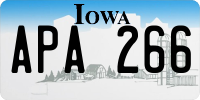 IA license plate APA266