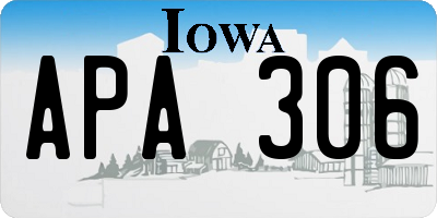 IA license plate APA306