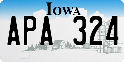 IA license plate APA324