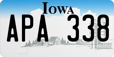 IA license plate APA338