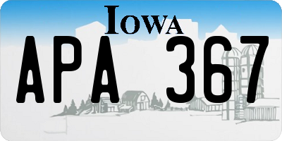 IA license plate APA367