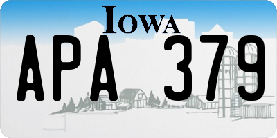 IA license plate APA379