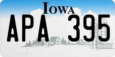 IA license plate APA395