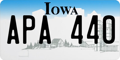 IA license plate APA440
