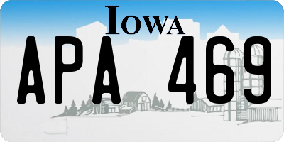 IA license plate APA469
