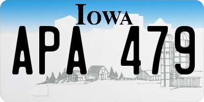 IA license plate APA479