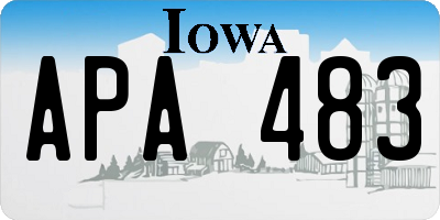 IA license plate APA483