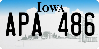 IA license plate APA486