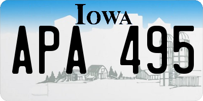 IA license plate APA495
