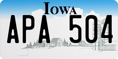 IA license plate APA504