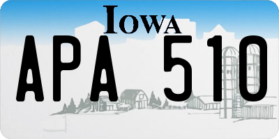 IA license plate APA510