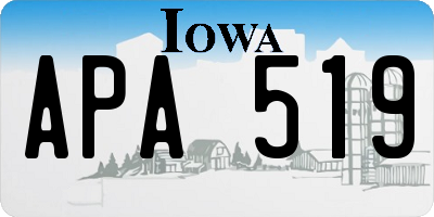 IA license plate APA519