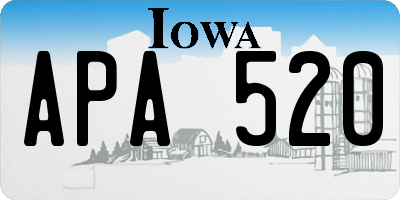IA license plate APA520