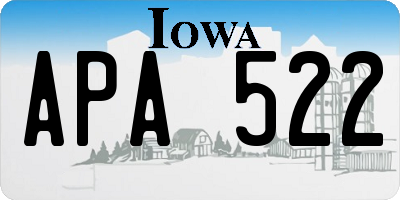 IA license plate APA522