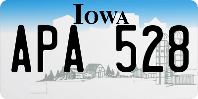 IA license plate APA528