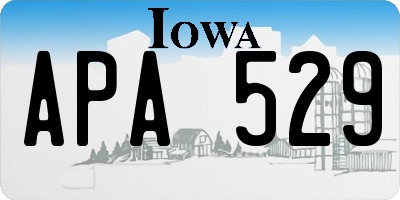 IA license plate APA529