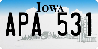 IA license plate APA531