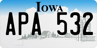 IA license plate APA532