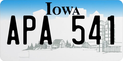 IA license plate APA541