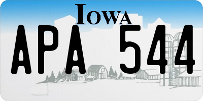 IA license plate APA544