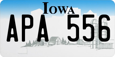 IA license plate APA556
