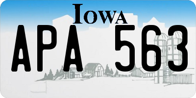 IA license plate APA563