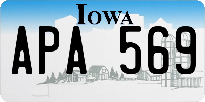 IA license plate APA569