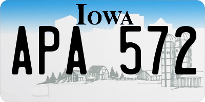 IA license plate APA572