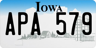 IA license plate APA579