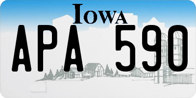 IA license plate APA590