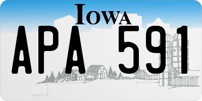 IA license plate APA591