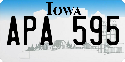 IA license plate APA595