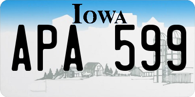 IA license plate APA599