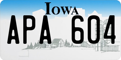 IA license plate APA604