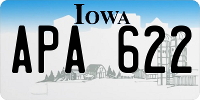 IA license plate APA622