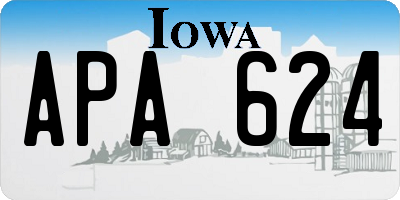 IA license plate APA624