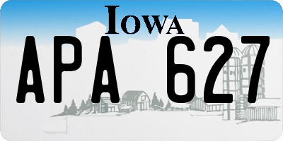IA license plate APA627