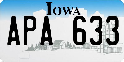 IA license plate APA633