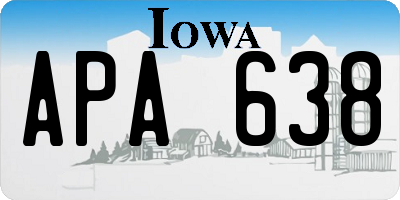 IA license plate APA638