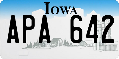 IA license plate APA642
