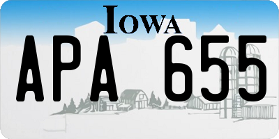 IA license plate APA655