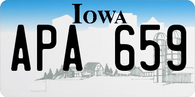 IA license plate APA659