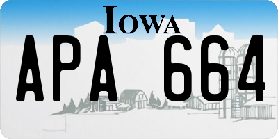 IA license plate APA664