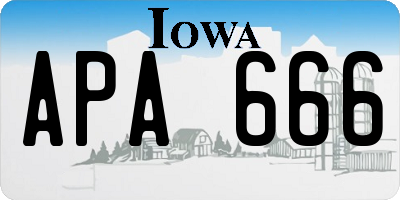 IA license plate APA666