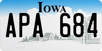 IA license plate APA684