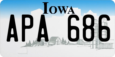 IA license plate APA686