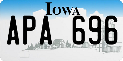 IA license plate APA696